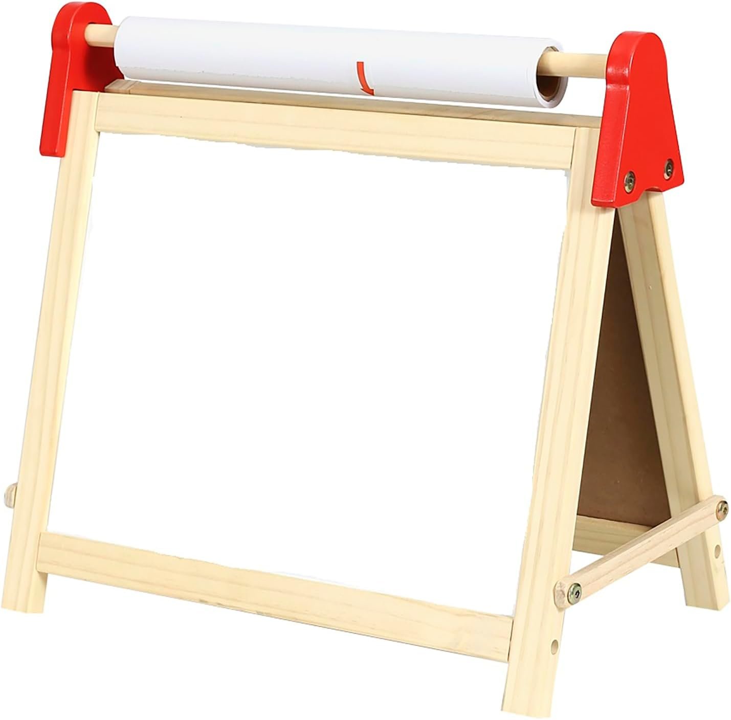 Easy Playhouse Wooden Tabletop Easel – Double Sided Chalkboard & Whiteboard
