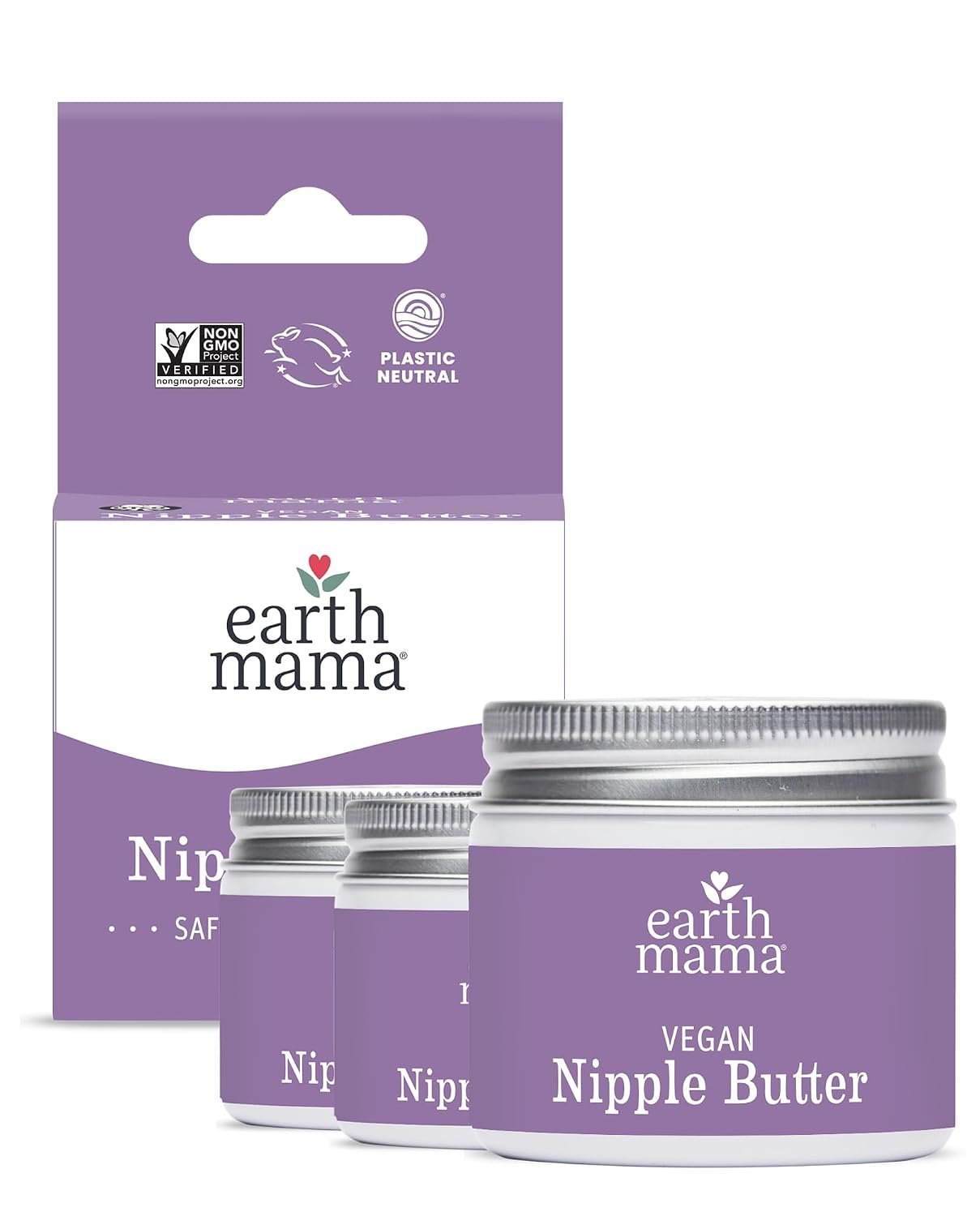 Earth Mama – Vegan Nipple Butter – 2-Ounce (3-Pack)