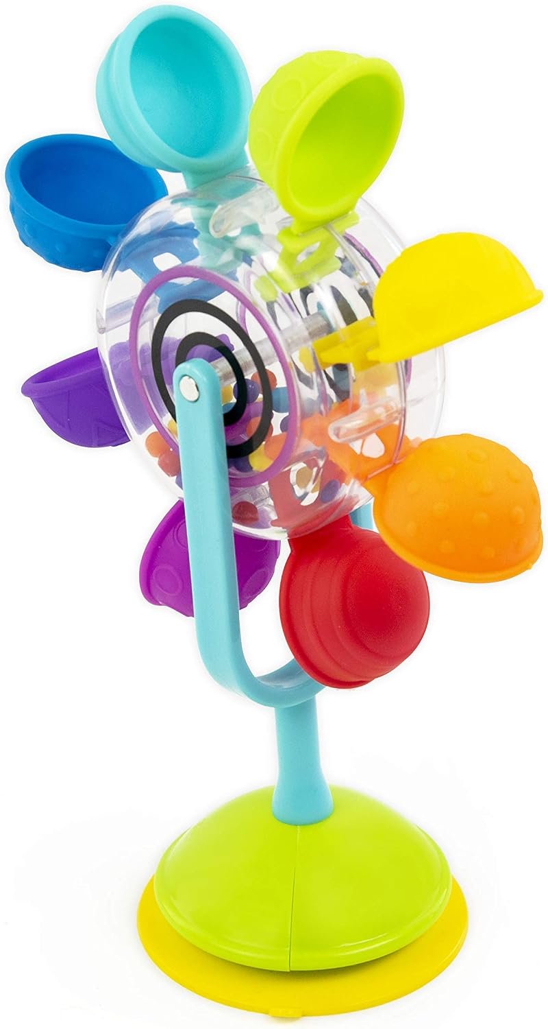 Sassy Whirling Waterfall Suction Toy for Bathtime – Stem – Ages 12+ Months, Multi