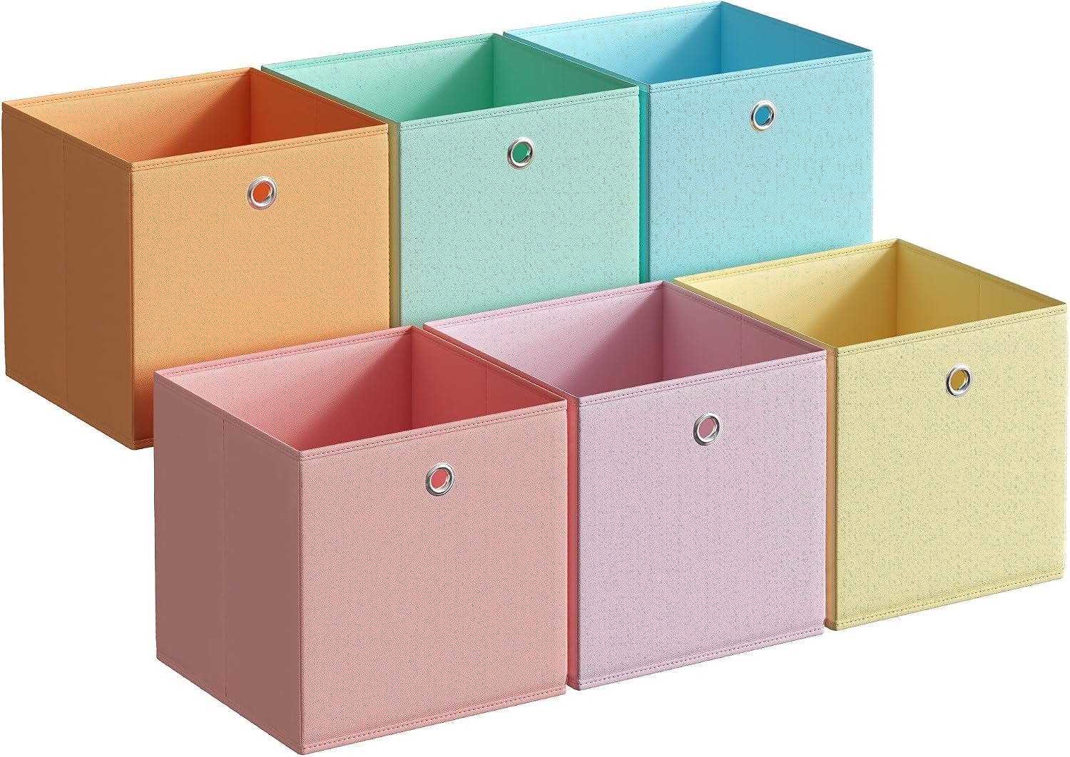 SONGMICS Storage Cubes, Set of 6 Odorless Foldable Storage Boxes