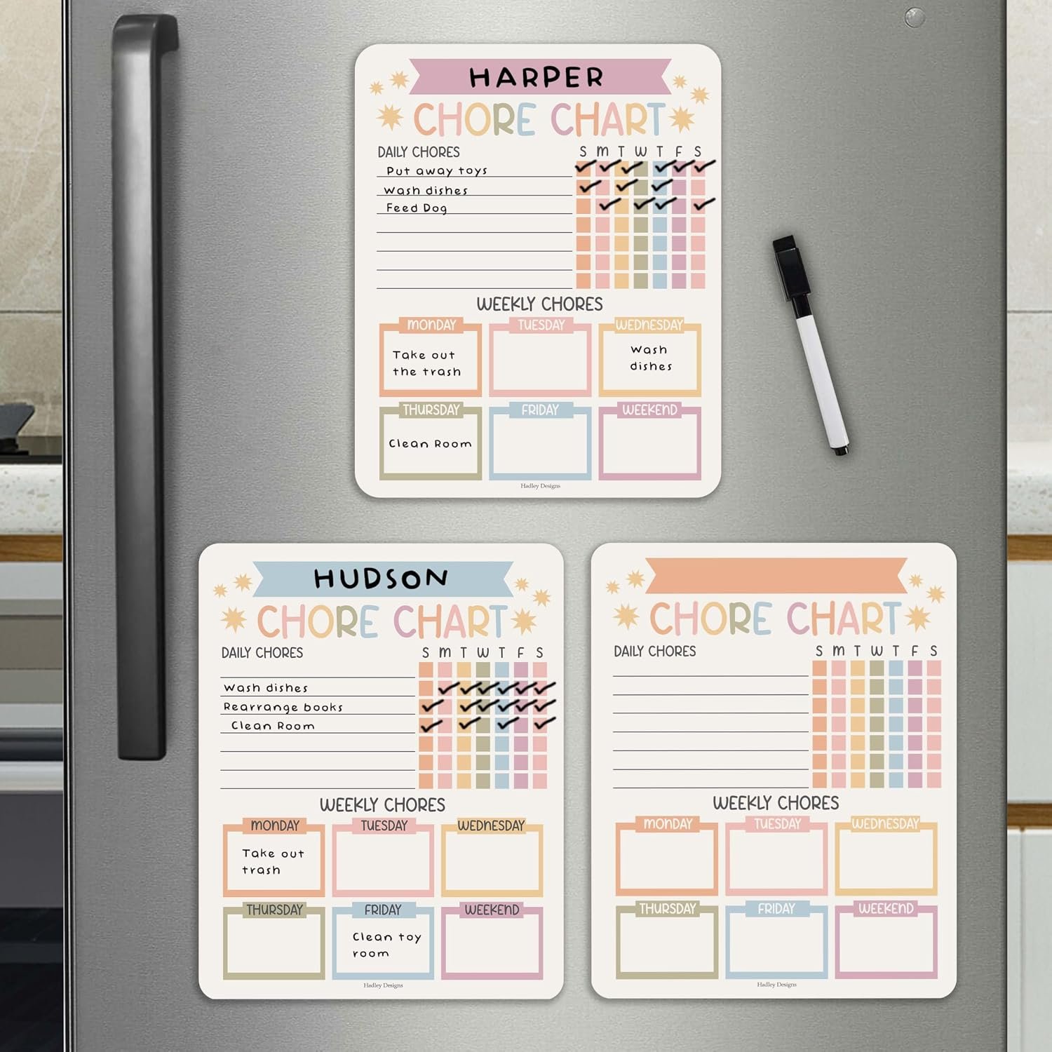 Magnetic Chore Chart for Kids Multiple Kids Chore Board for Home and School