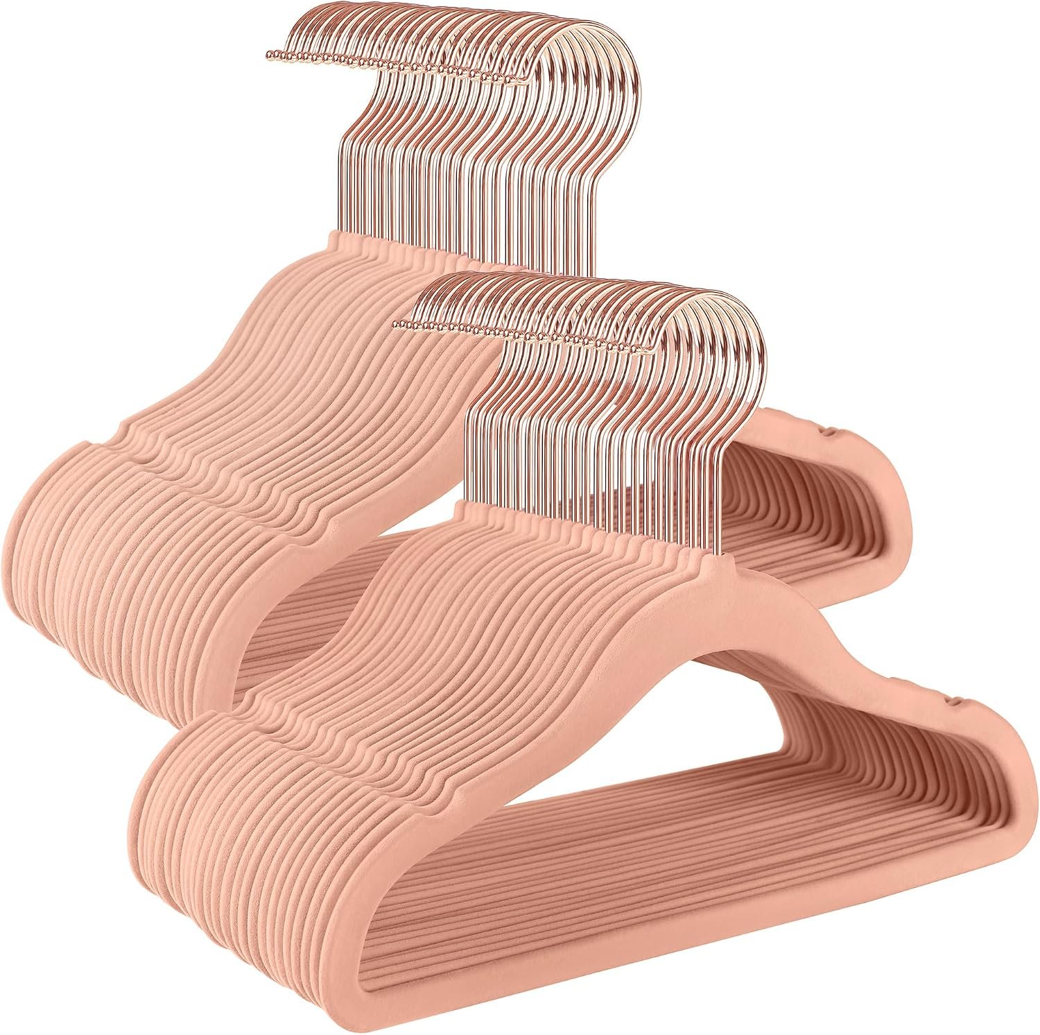 SONGMICS Baby Hangers 50 Pack, Velvet, Non-Slip, Space-Saving