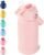 Kerilyn 12oz Kids Water Bottle, Stainless Steel Insulated Water Bottle for Kids, Toddler Cup With Straws Leak-proof, Toddler Water Bottles for School Boys Girls, BPA Free, Pink