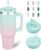 BJPKPK 40 oz Insulated Tumbler with Handle & Straw, Stainless Steel