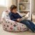 YuppieLife Stuffed Animal Storage Bean Bag Cover, 27″ Velvet Toy Organizer