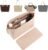 Doxo Purse Organizer Insert for Handbags & Base Shaper 2pc Set, Felt Neverfull MM Organizer Insert, Tote Bag Organizer with Zipper Pocket and Bottle Holder, Fit Speedy 30 Neverfull MM and More,Beige-L