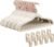 Tonswachic Toddler Felt Hangers, Velvet Kids Hangers, 14″, 30 Pack, Beige
