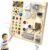 Busy Board, Montessori Toy for 1-4 Years Old, Ideal Gift for 1+ Year Old Children Wooden Toddler Sensory Travel Toy, (Busy Board Plus V3) (Yellow)