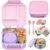 Kids Bento Lunch Box with 9oz Soup Thermo Leakproof Lunch Food Containers 4 Compartment with Insulated Hot Food Jar for Kid Toddler Girls Boys to School Trvael