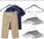 Vesici 14 Inch 15 + 30 Pcs Extra Large Kids Velvet Hangers with Movable Clips, Non Slip Felt Clothes Hangers for Kids and Preteens, Heavy Duty and Space Saving for Pants, Skirts, Coat, Gray