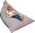 Huddle Designer Stuffed Animal Bean Bag Storage Chair Cover XL Grey Stripes