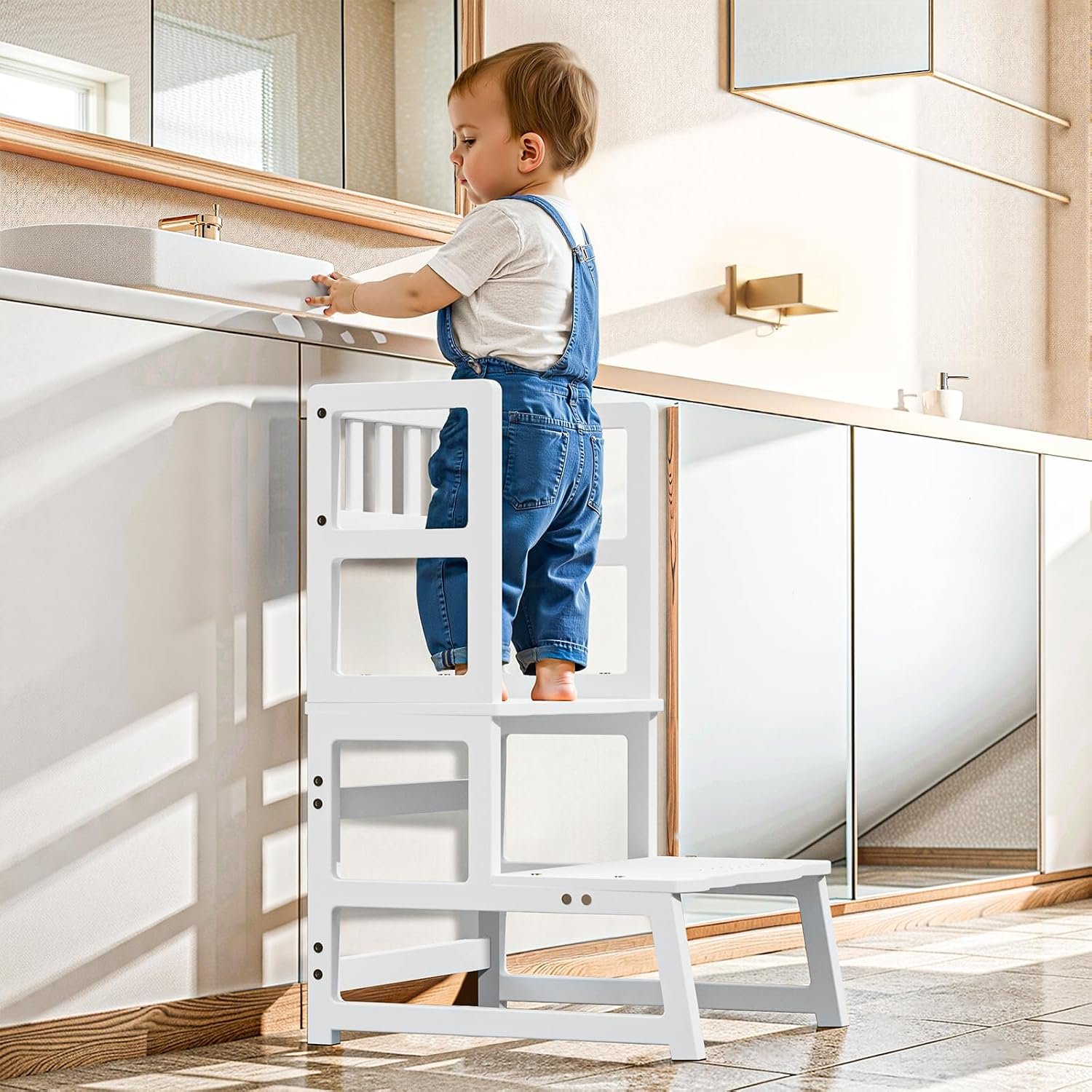 COSYLAND Toddler Tower Toddler Step Stool for Kitchen Helper