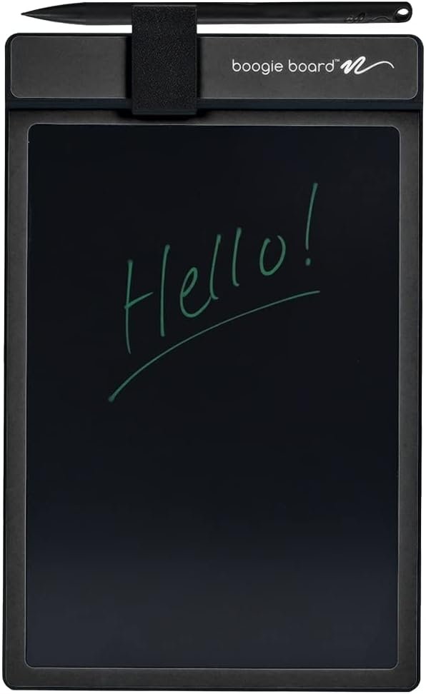 Boogie Board Basics Reusable Writing Pad – Digital Drawing Tablet, LCD Writing Pad with Instant Erase, Includes Stylus Pen