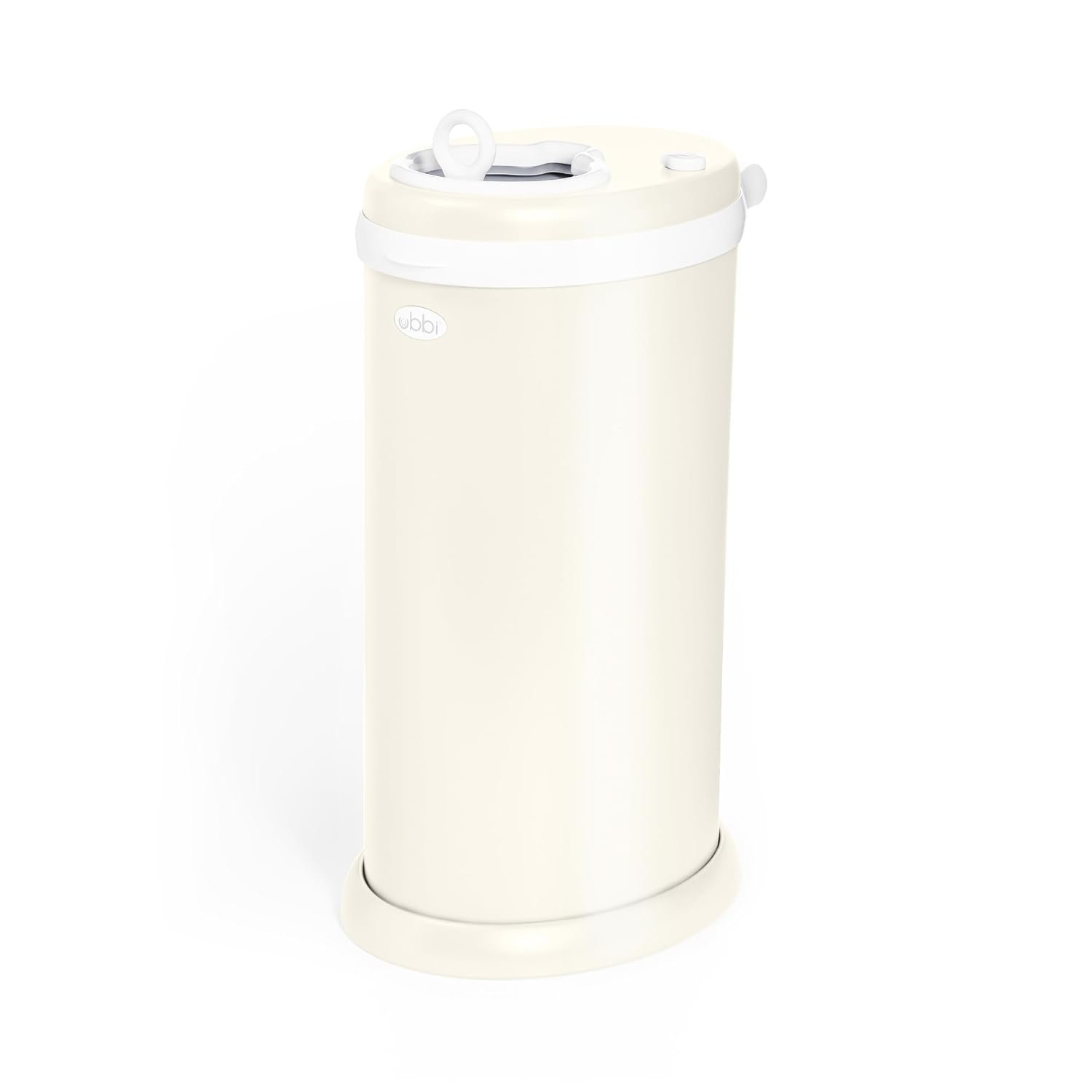 Ubbi Stainless Steel Diaper Pail, No Special Bags, Odor-Locking, Ivory