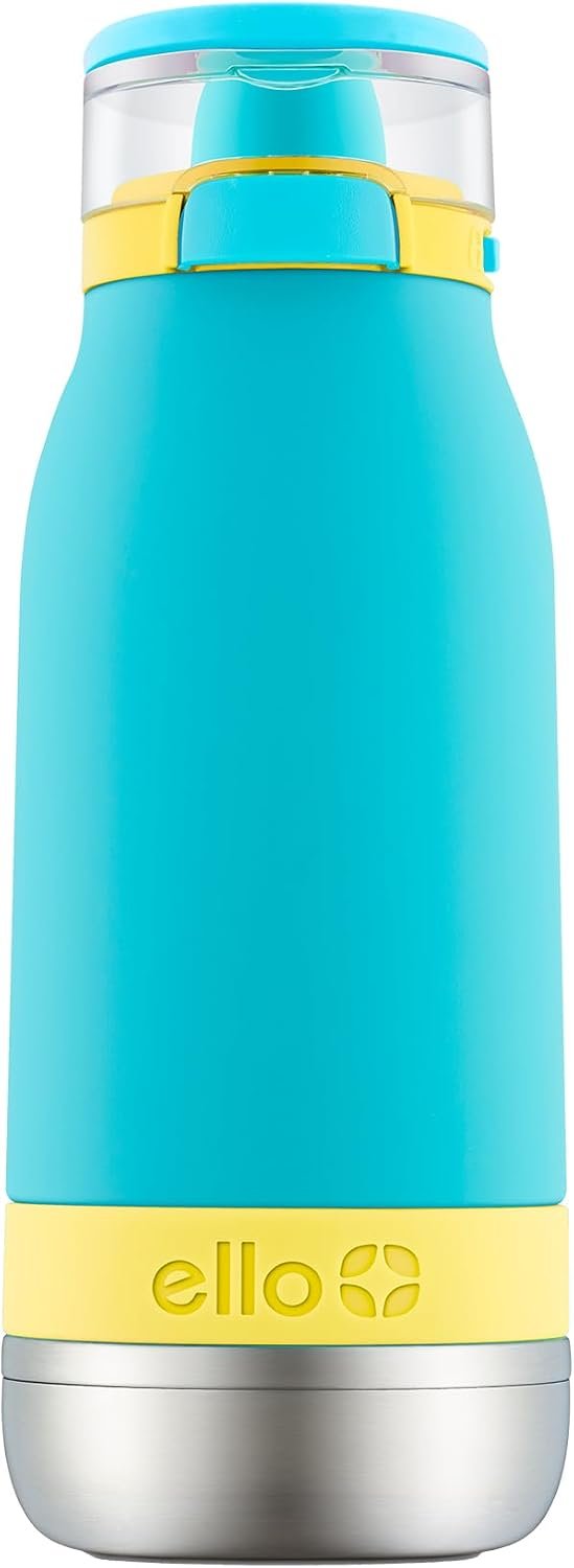 Ello Emma 14oz Insulated Stainless Kids Water Bottle with Straw, Sky