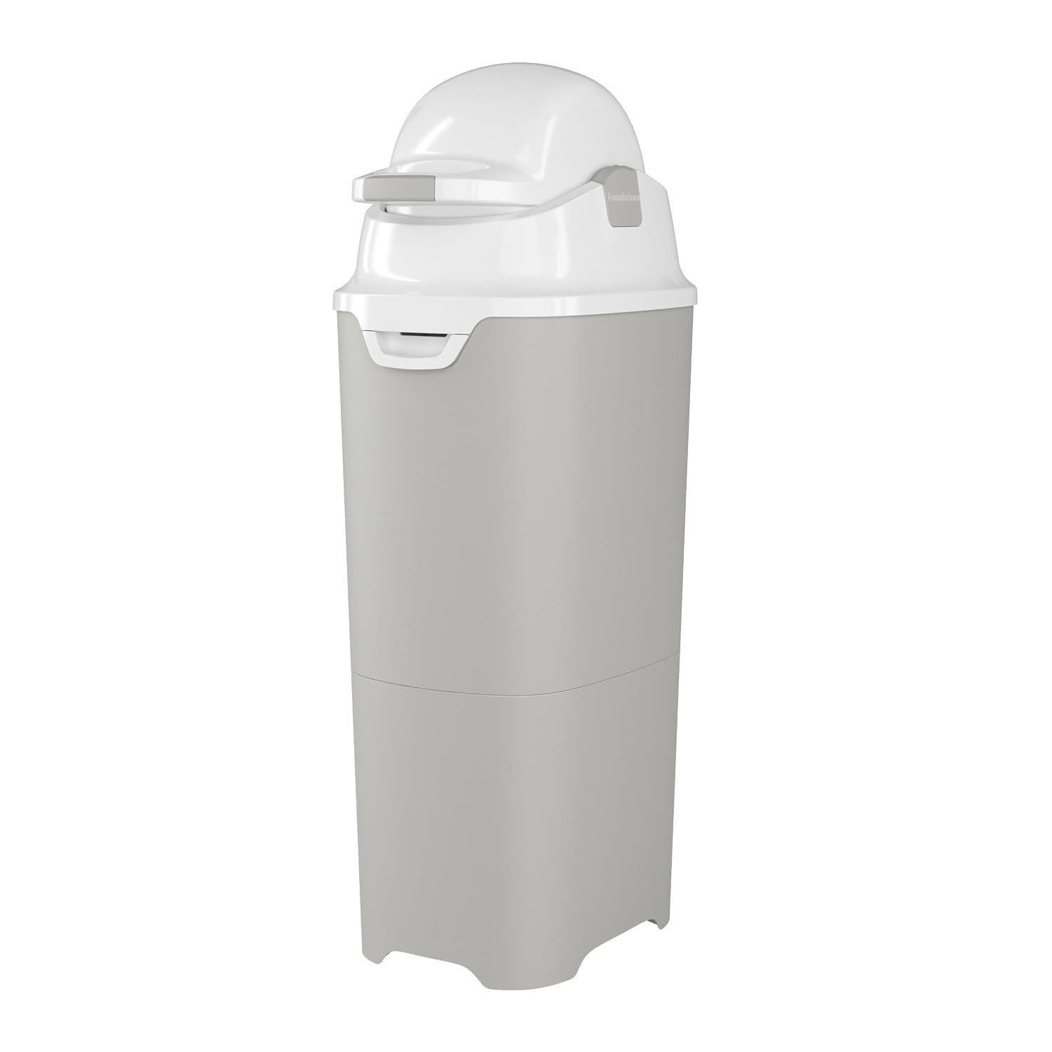 Foundations Tall Diaper Pail with Airtight Lid, Gray