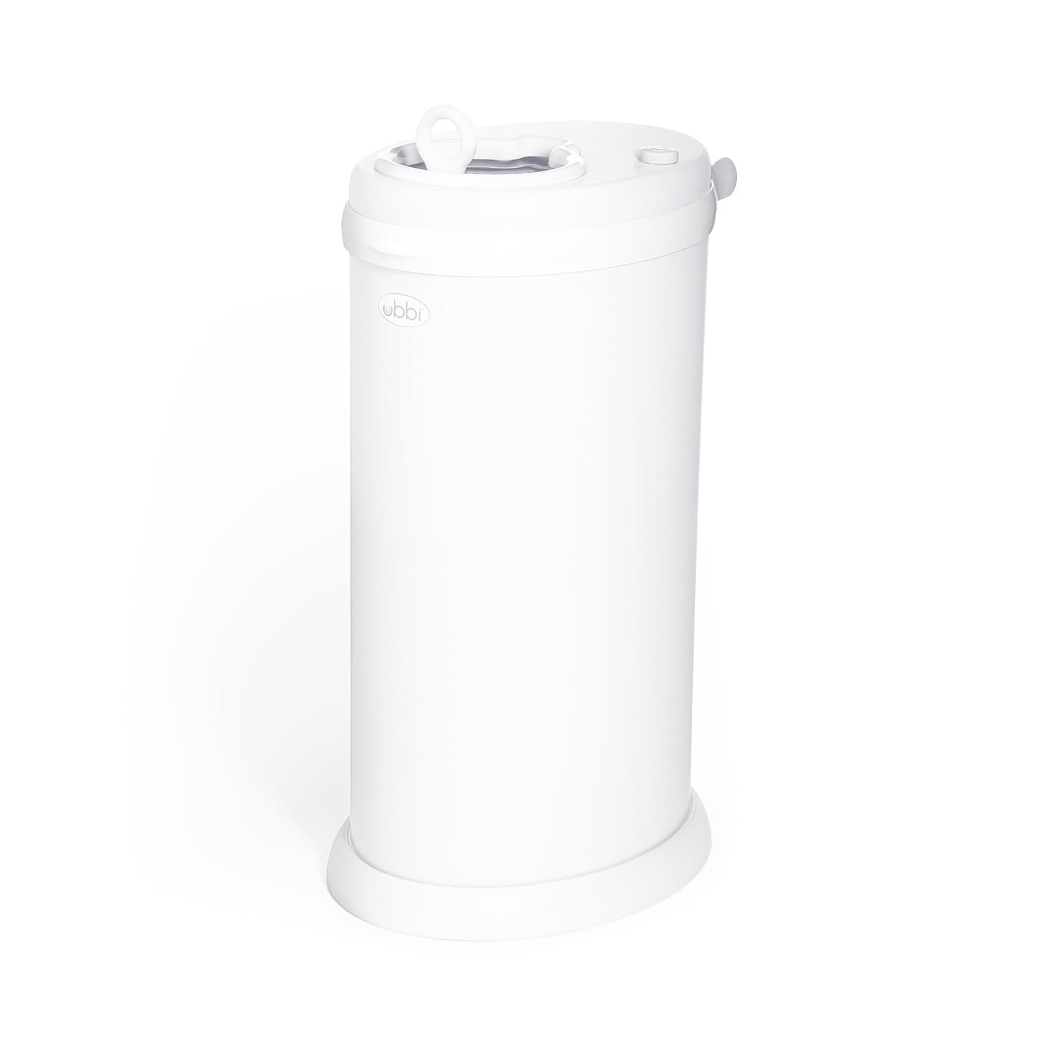 Ubbi Stainless Steel Diaper Pail, No Special Bags, Odor-Locking, White