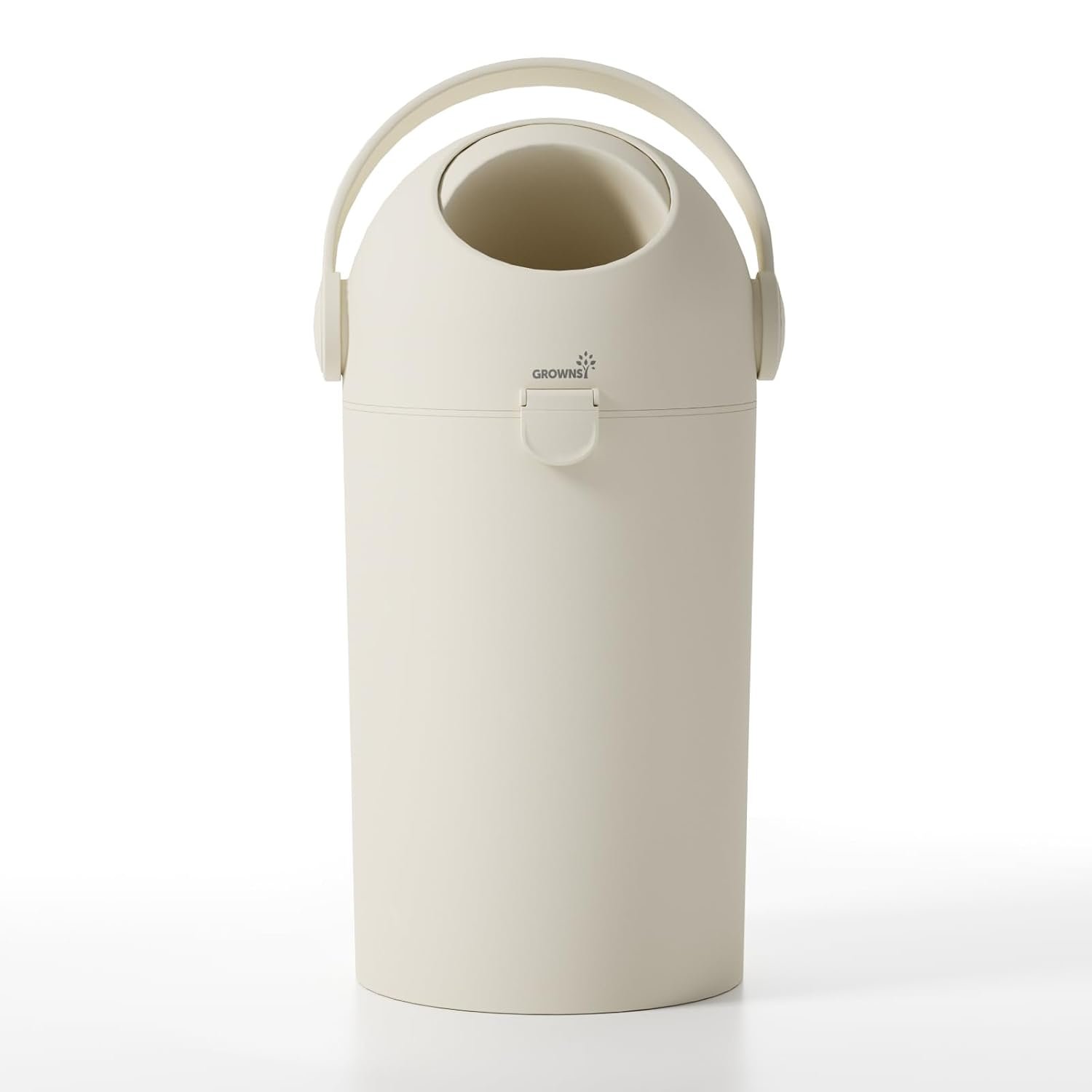 Grownsy Odor-Locking Baby Diaper Pail with Dual-Barrier Design, Beige