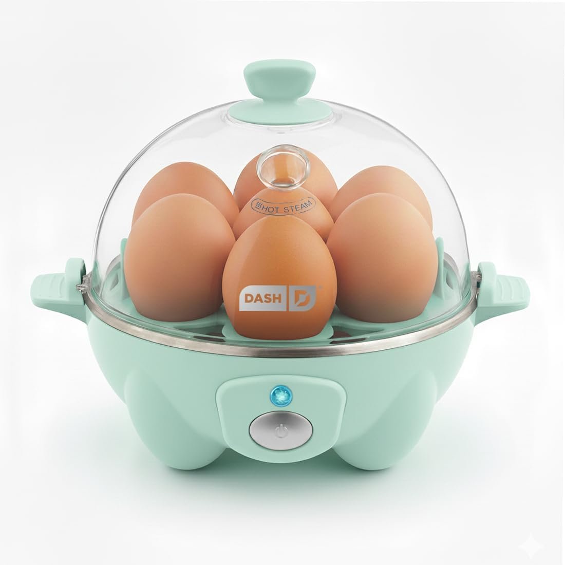 Dash Rapid Egg Cooker, 7 Eggs, Hard Boiled, Poached & Omelettes, Aqua