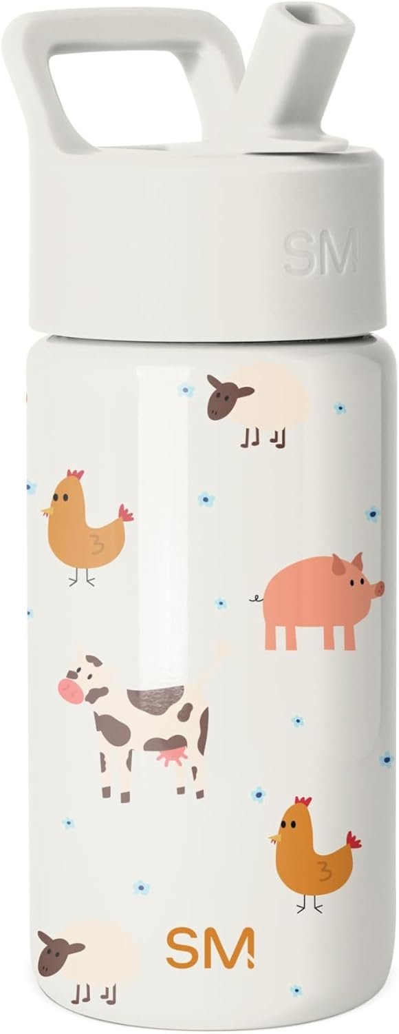 Simple Modern Kids Water Bottle & Toddler Cup | 14oz | Farm Animals