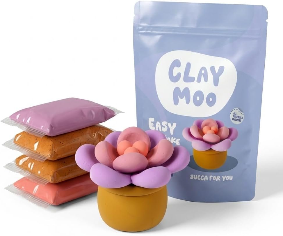 Succulent Clay Kit – Air Dry Foam Clay Craft for Adults & Teens