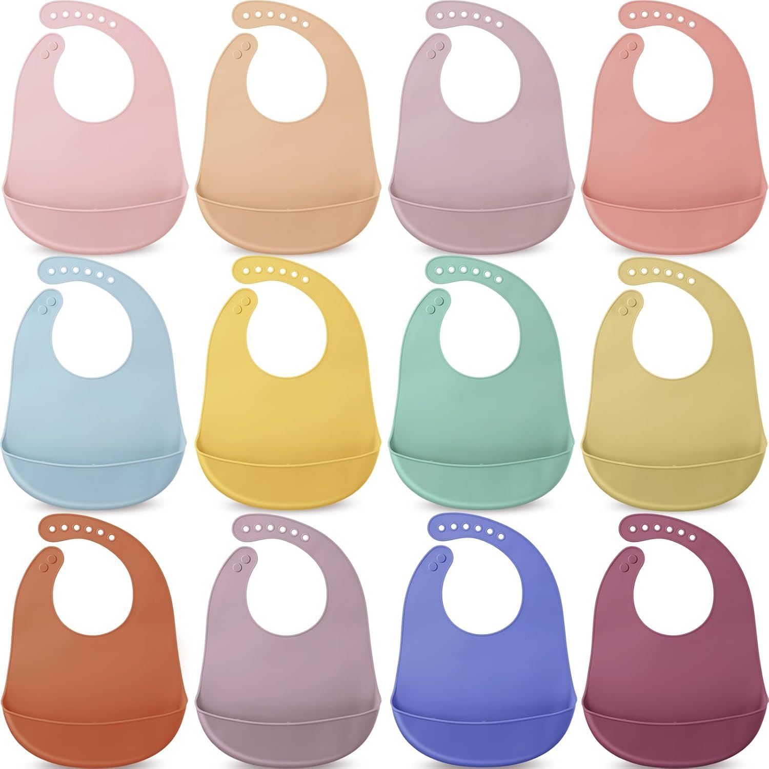 Mepase Silicone Bibs Waterproof Silicone Baby Bibs