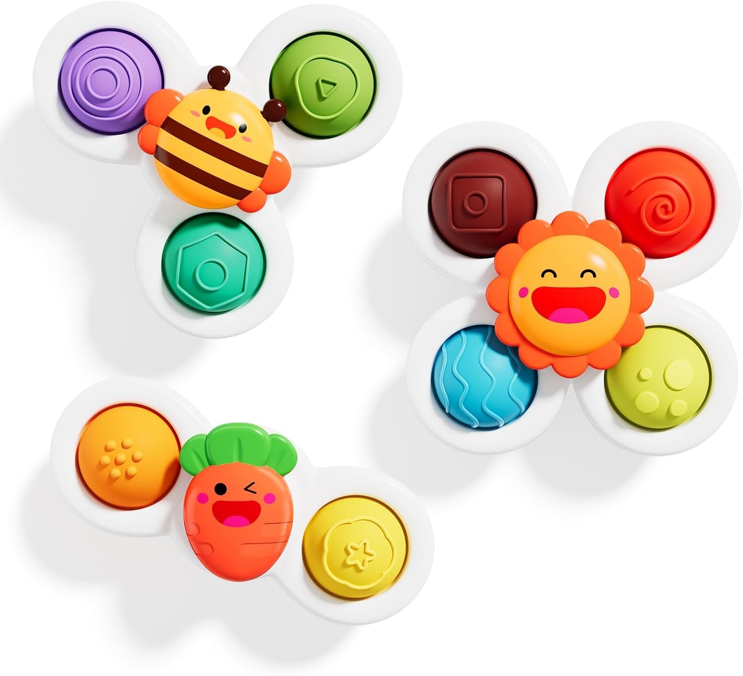 ALASOU Pop Suction Cup Spinner Airplane Travel Toys for 1 Year Old Boy Girl