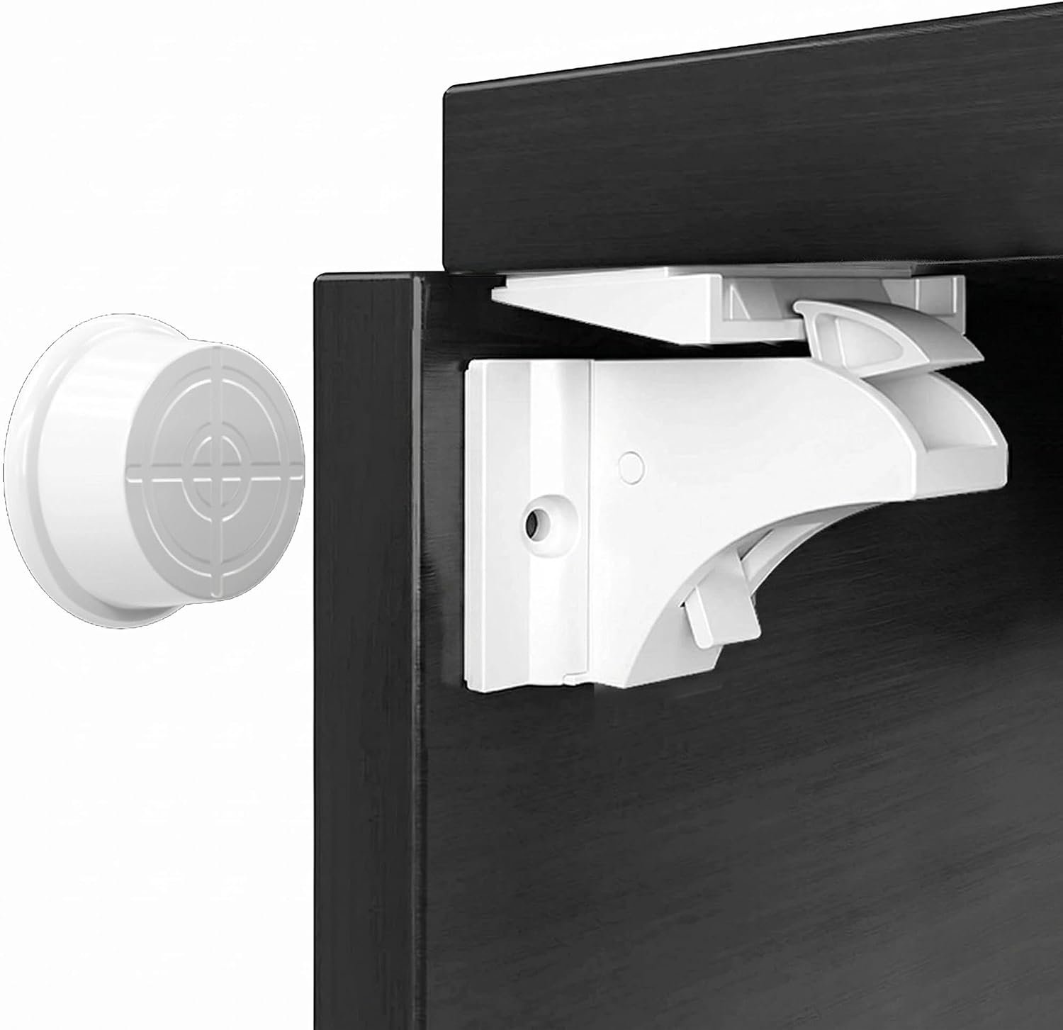4 Pack Magnetic Cabinet Locks Baby Proofing Child Safety Drawer Latches.