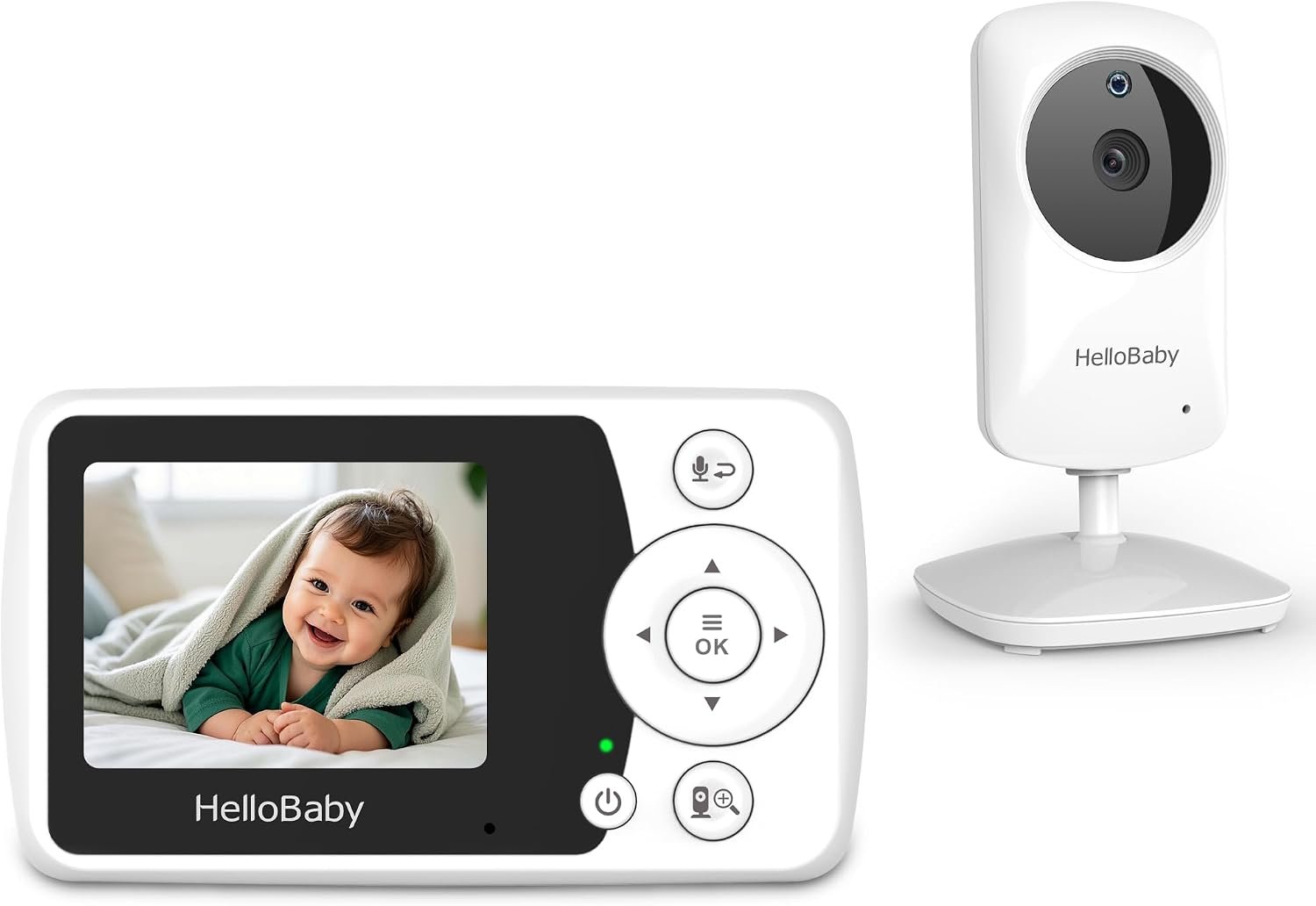 HelloBaby 2.4″ Video Baby Monitor with Camera and Audio