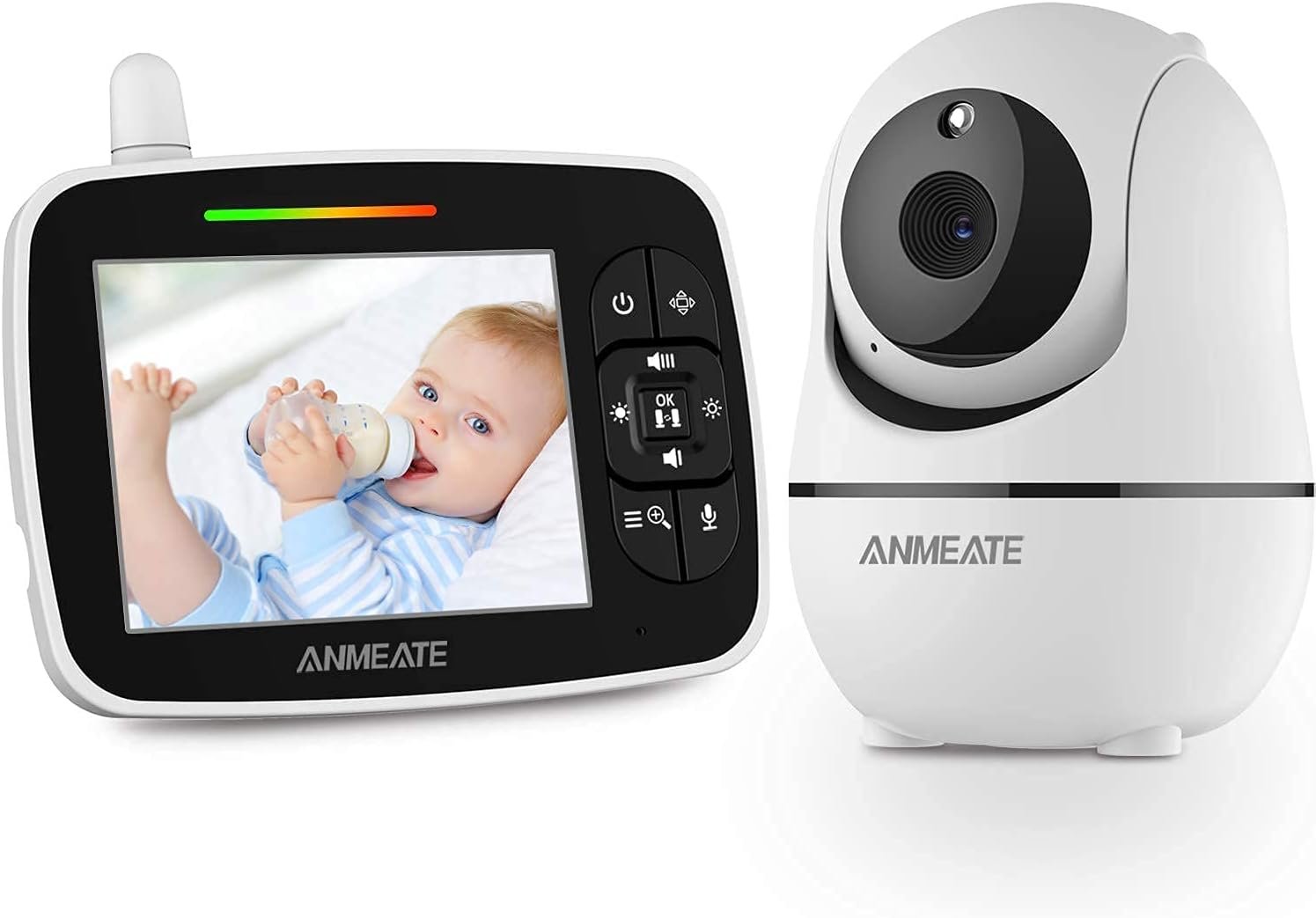 ANMEATE Large Display Video Baby Monitor with Camera and Audio