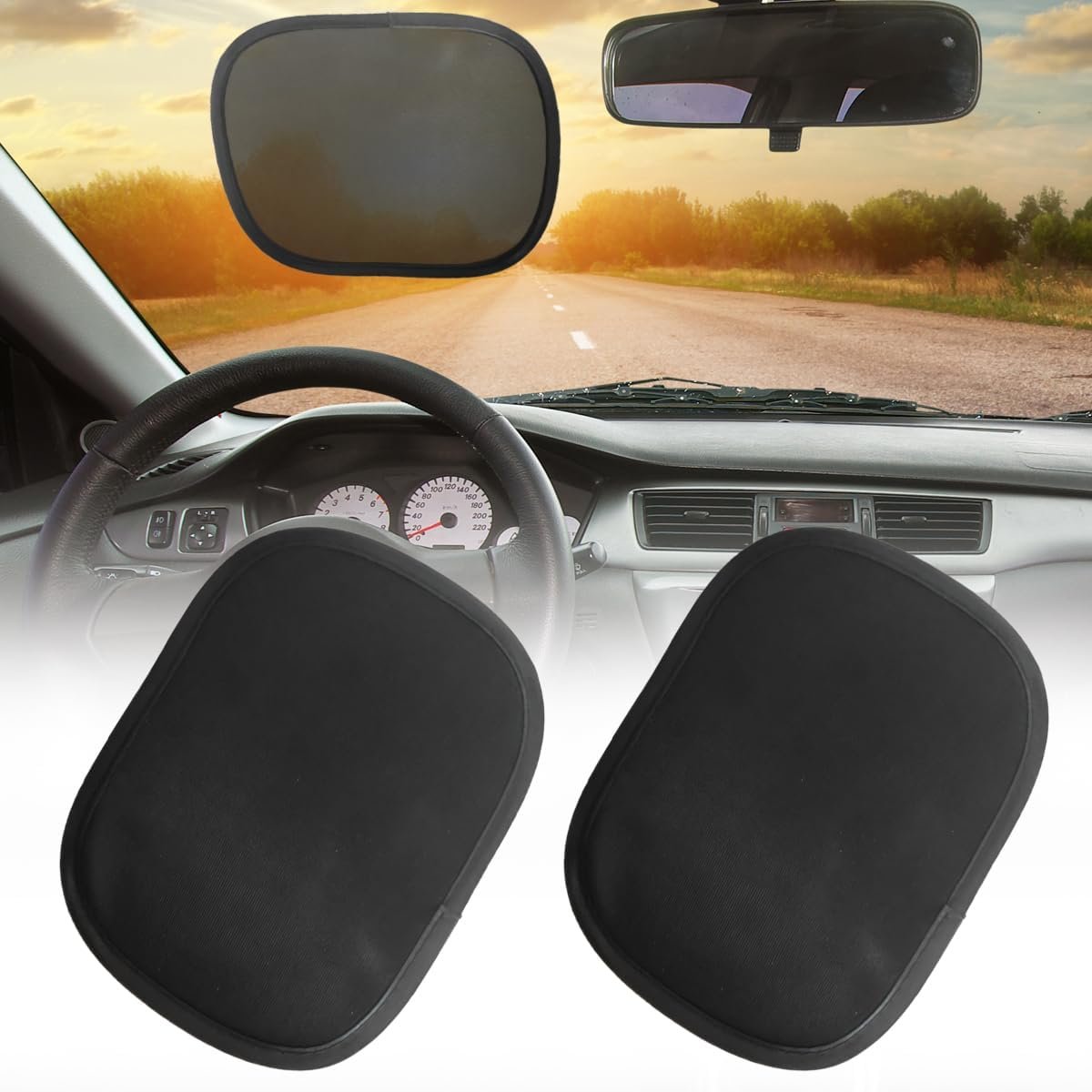 ZIMISI Miniature Static Cling Car Window Shades (1 Pair)