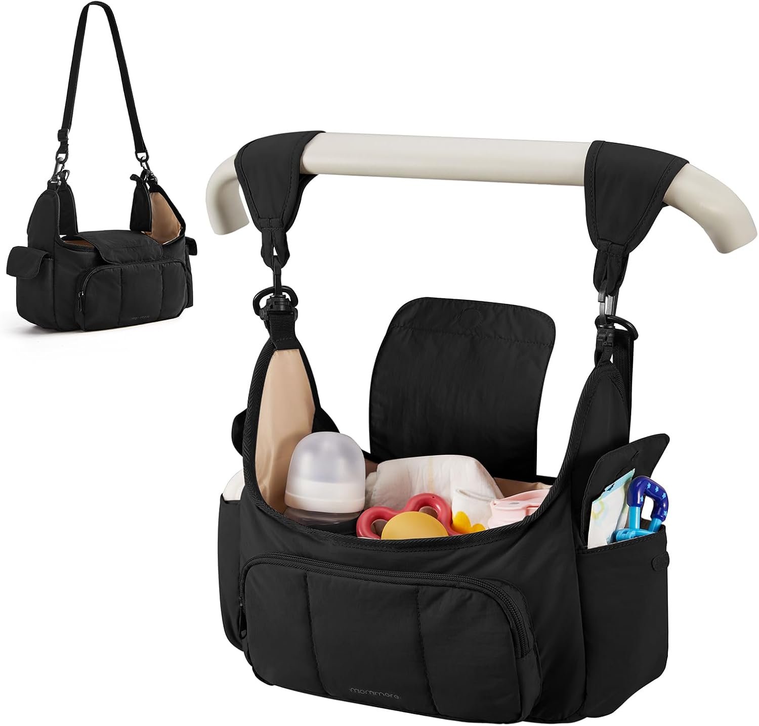 mommore Universal Stroller Organizer with Cup Holder, Baby Stroller Caddy