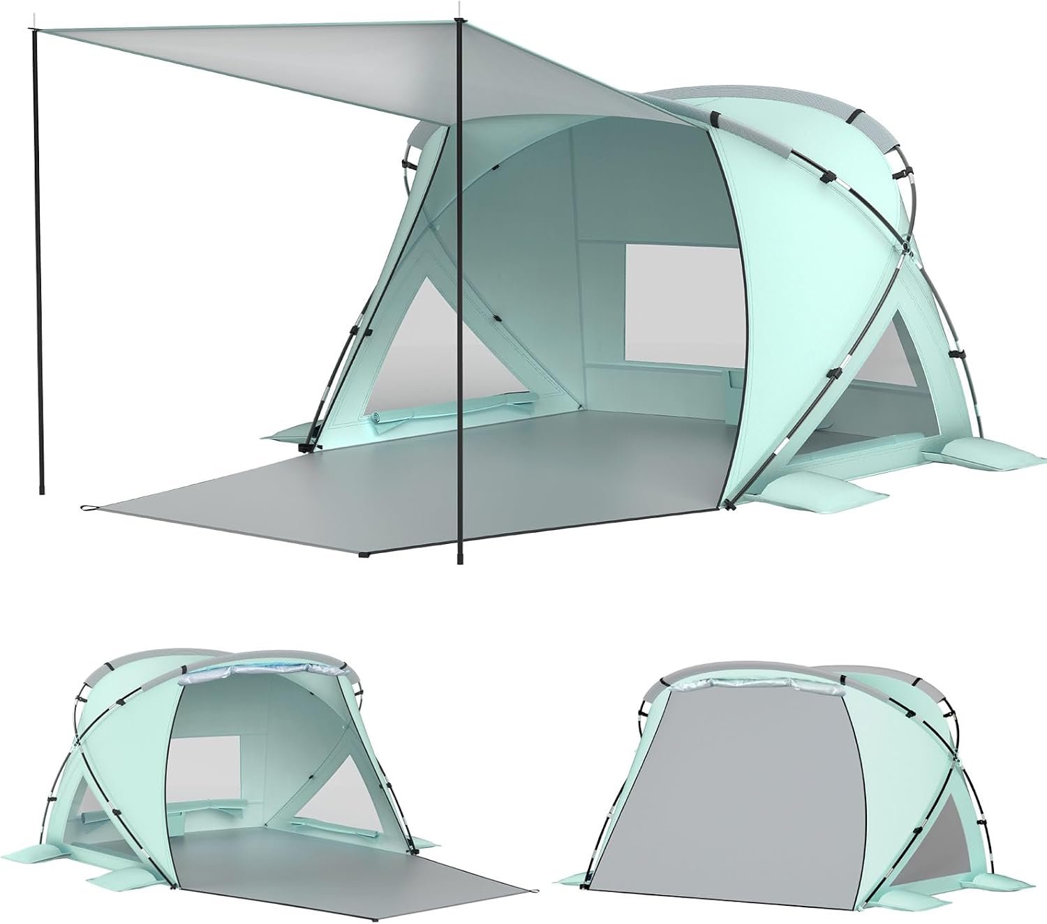 Elegear CumbreX™ Beach Tent Sun Shelter with Canopy 4-6 Person Green