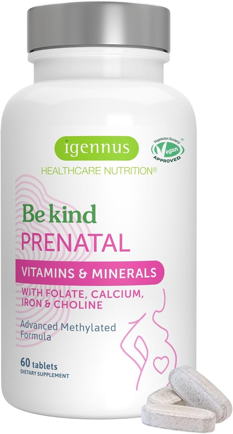 Igennus Methylated Prenatal Multivitamin, Folate for MTHFR, Pure & Clean