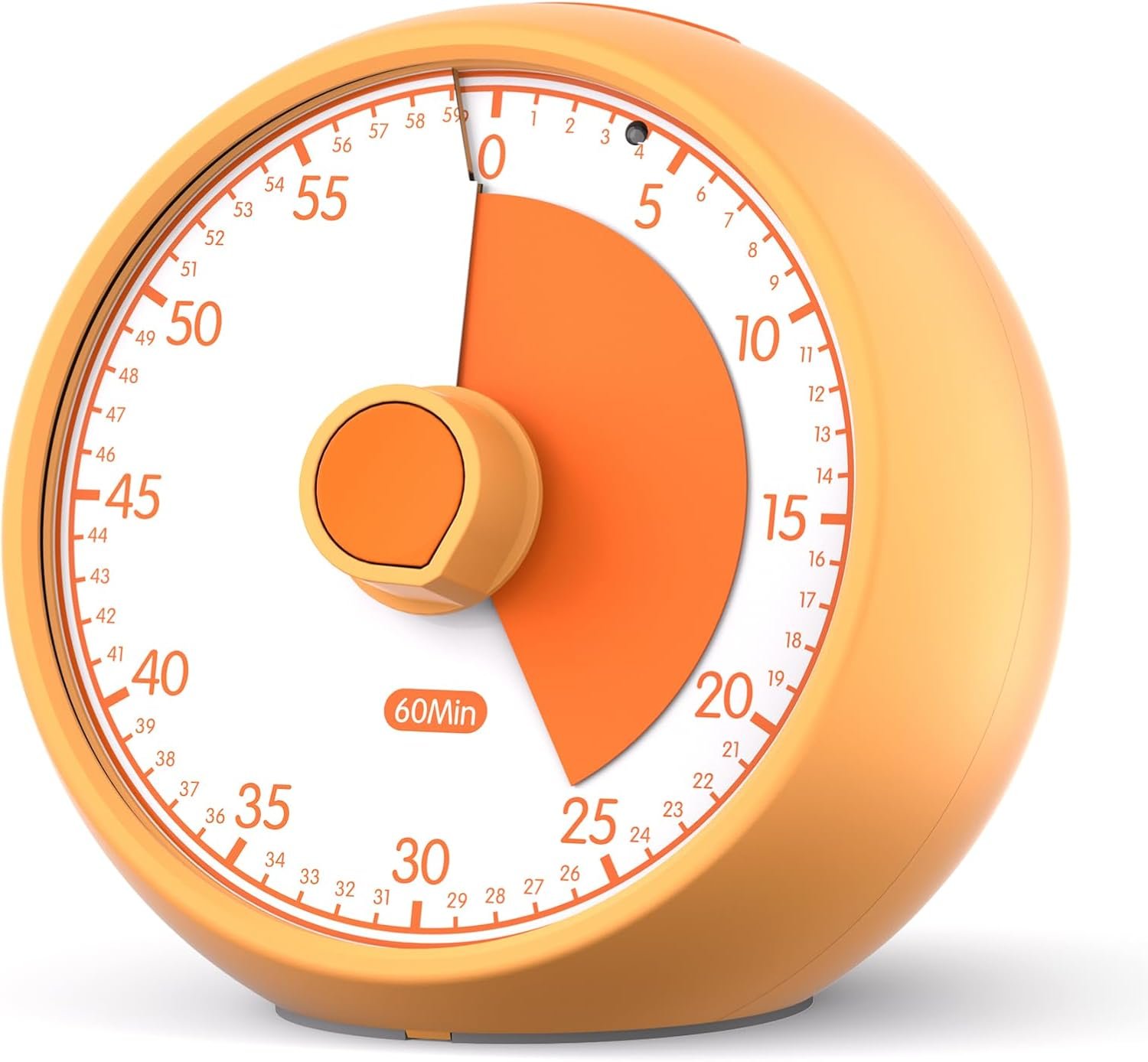 Visual Timer for Kids 60-Minute Countdown Timer with Optional Alarm, Focus Tool for ADHD & Autism, Time Management for Homework, Chores, Office, Kitchen, Teaching & Study Routines (Orange)