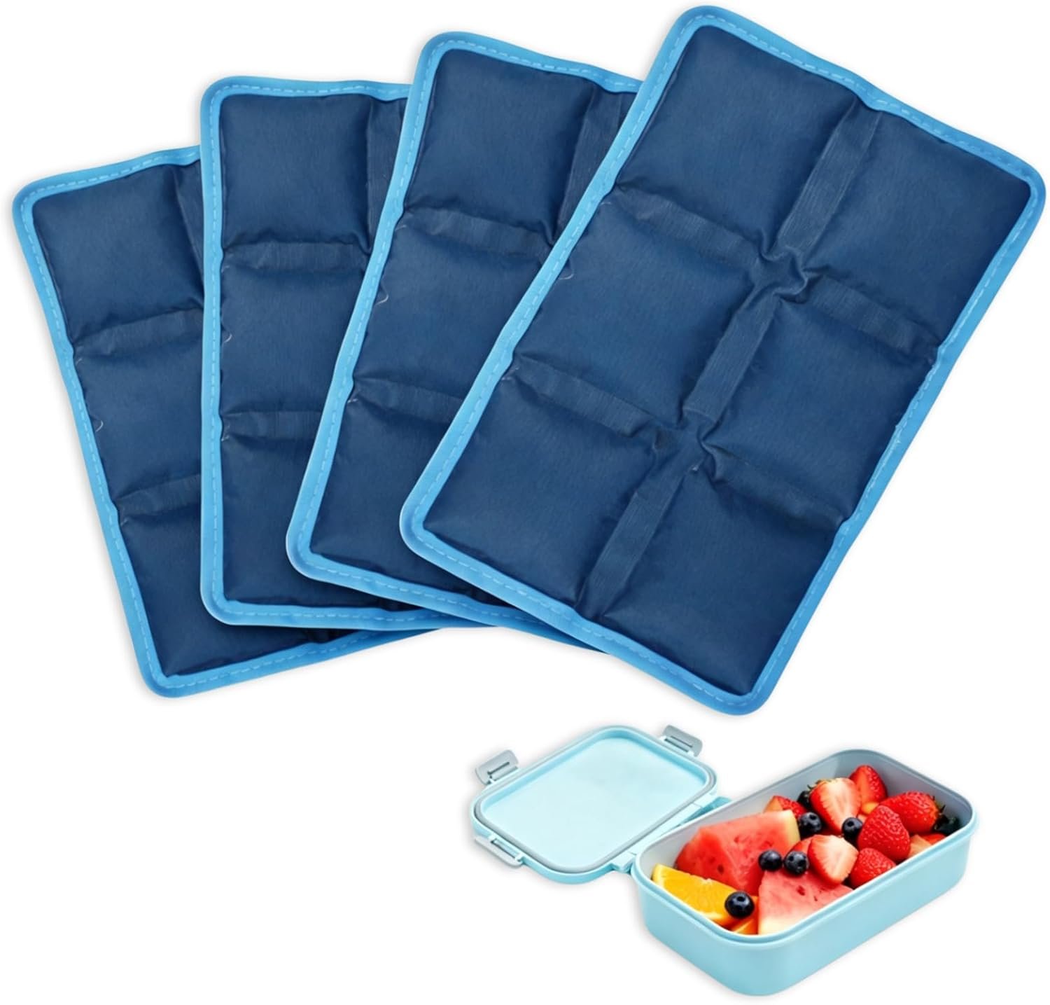 Ice Packs for Lunch Box, 4 Pack, 6 x 4 x 0.7 in