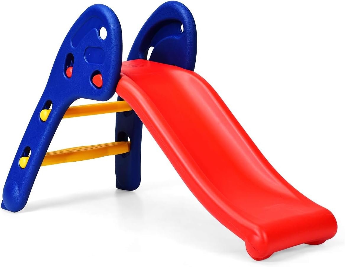 GLACER Toddler Slide, Sturdy Folding Baby Slide, Playground Slipping Slide Climber for Indoor and Outdoors Use, Plastic Kids Slide First Slide