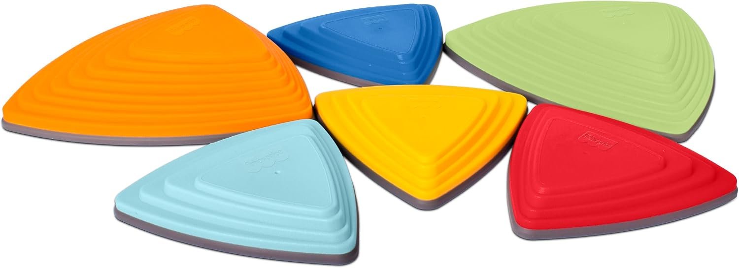 Fisher-Price™ Stepping Stones for Kids – Durable Non-Slip Stones Encourage Toddler Balance & Gross Motor Skills, Indoor & Outdoor Toys, Obstacle Course Play