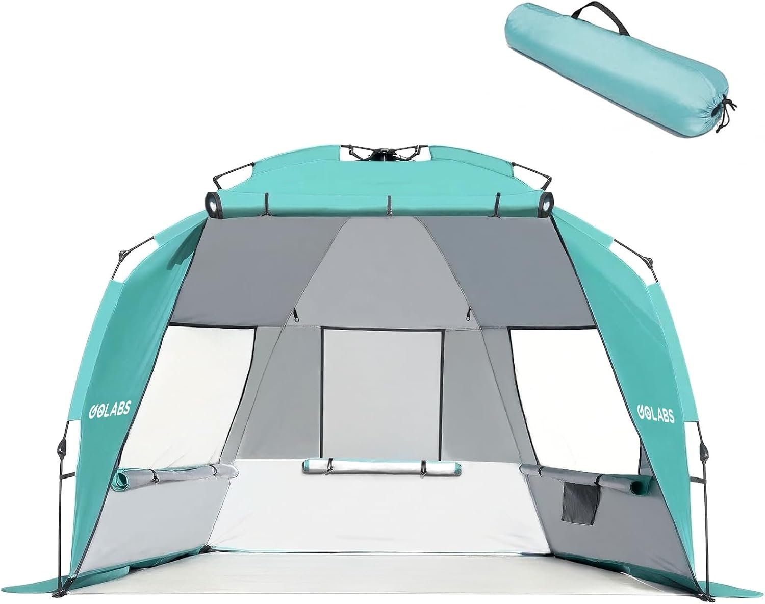 Golabs BT1 Pop up Beach Tent for 3 Person, 1-Min Setup by Pre-Attached Pole