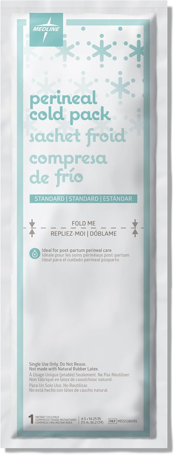 Medline Standard-Absorption Perineal OB Cold Packs, 4.5″ x 14.25″, 1 Single