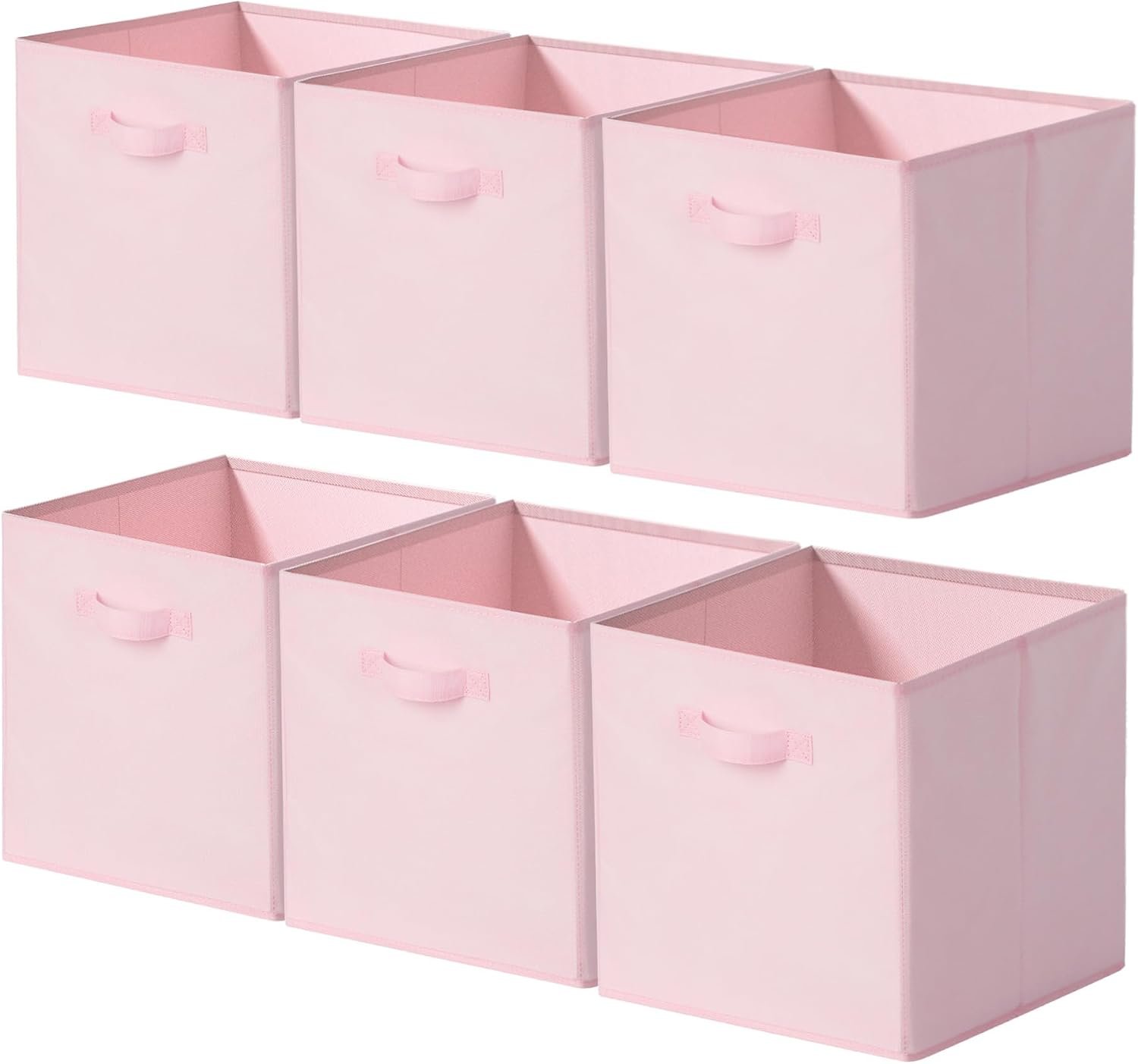 Cupic Cupid 6-Pack 13×13 Cube Storage Bins, Storage Cube Organizer, Pink