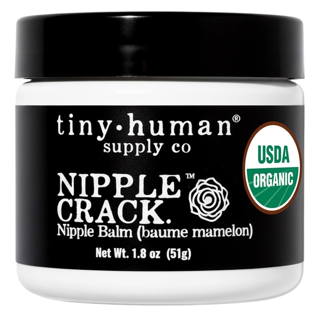 Organic Nipple Cream, Nipple Crack Lanolin Free Nipple Butter, Balm for Breastfeeding Mother, No Need to Wash Off, Safe for Baby and Mama