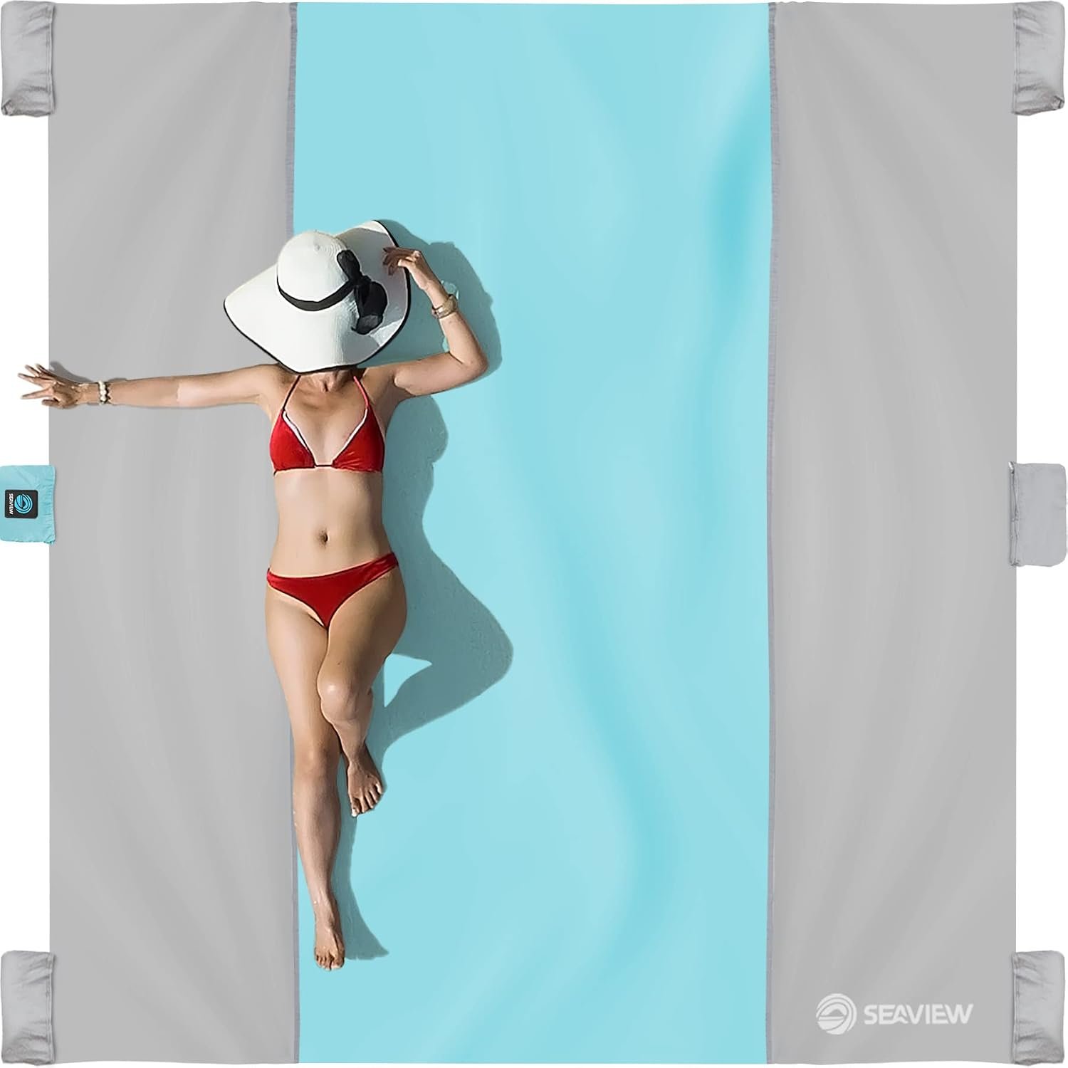 Seaview 180° Beach Blanket Waterproof Sandproof Extra Large Sand Free