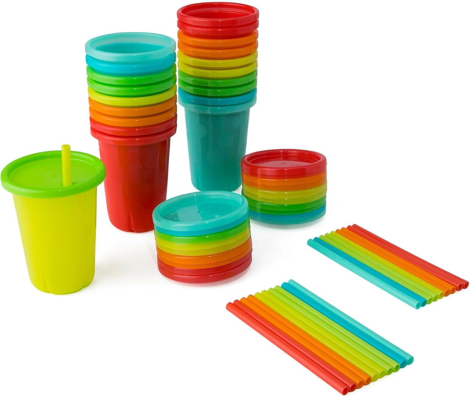 The First Years Take & Toss Straw Cups – Rainbow – 20 Count