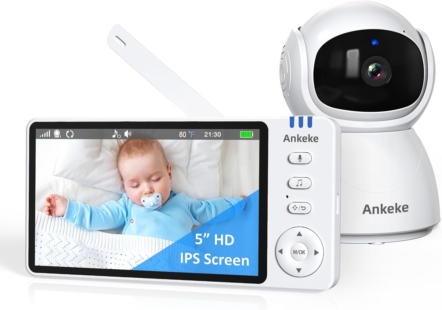 No WiFi Baby Monitor with Camera and Audio – 100H Battery