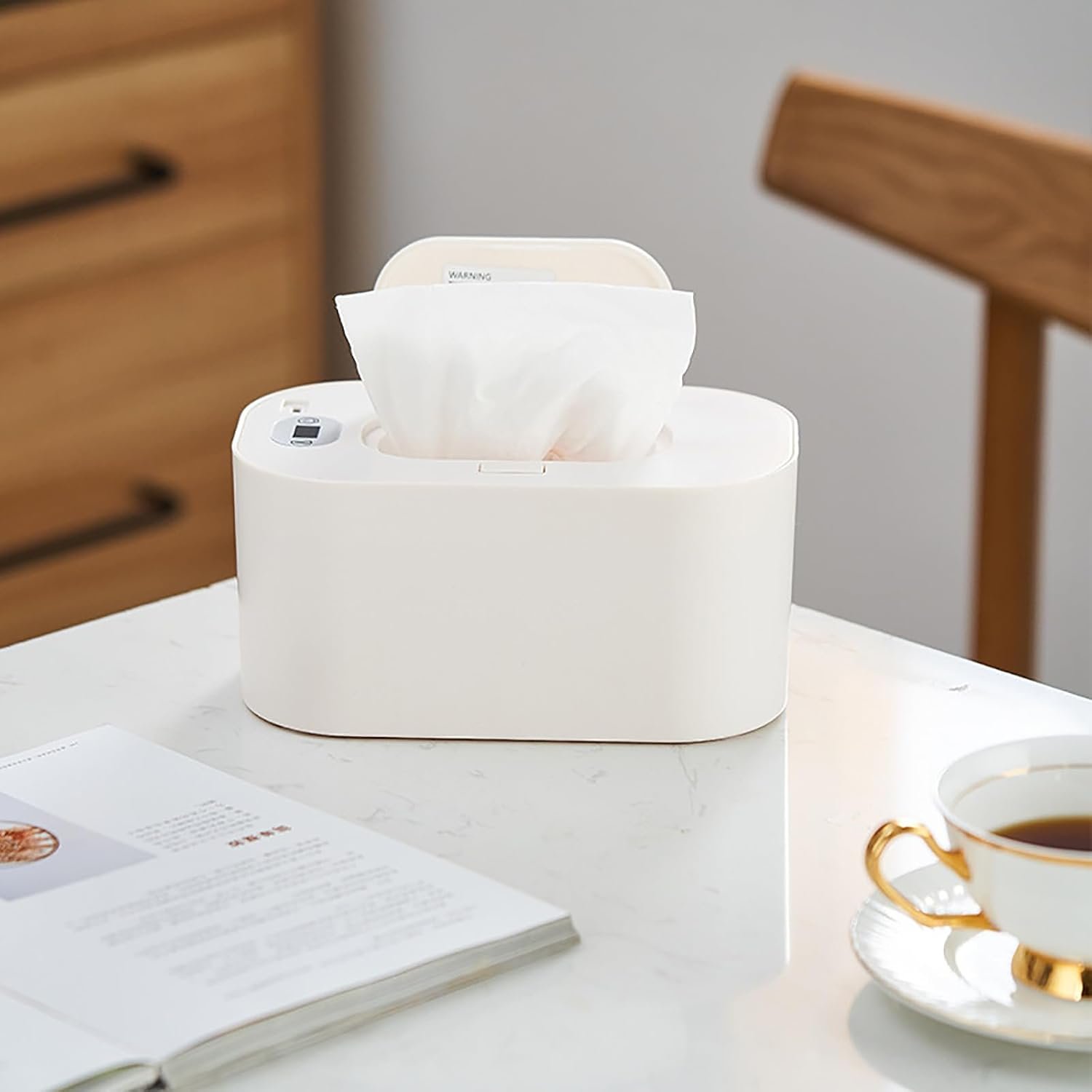 banapoy Baby Wipe Warmer, USB Powered Dispenser, White