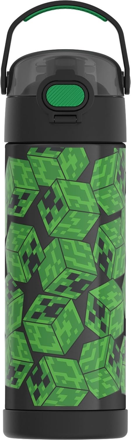 THERMOS FUNTAINER Water Bottle with Spout, 16oz, Minecraft