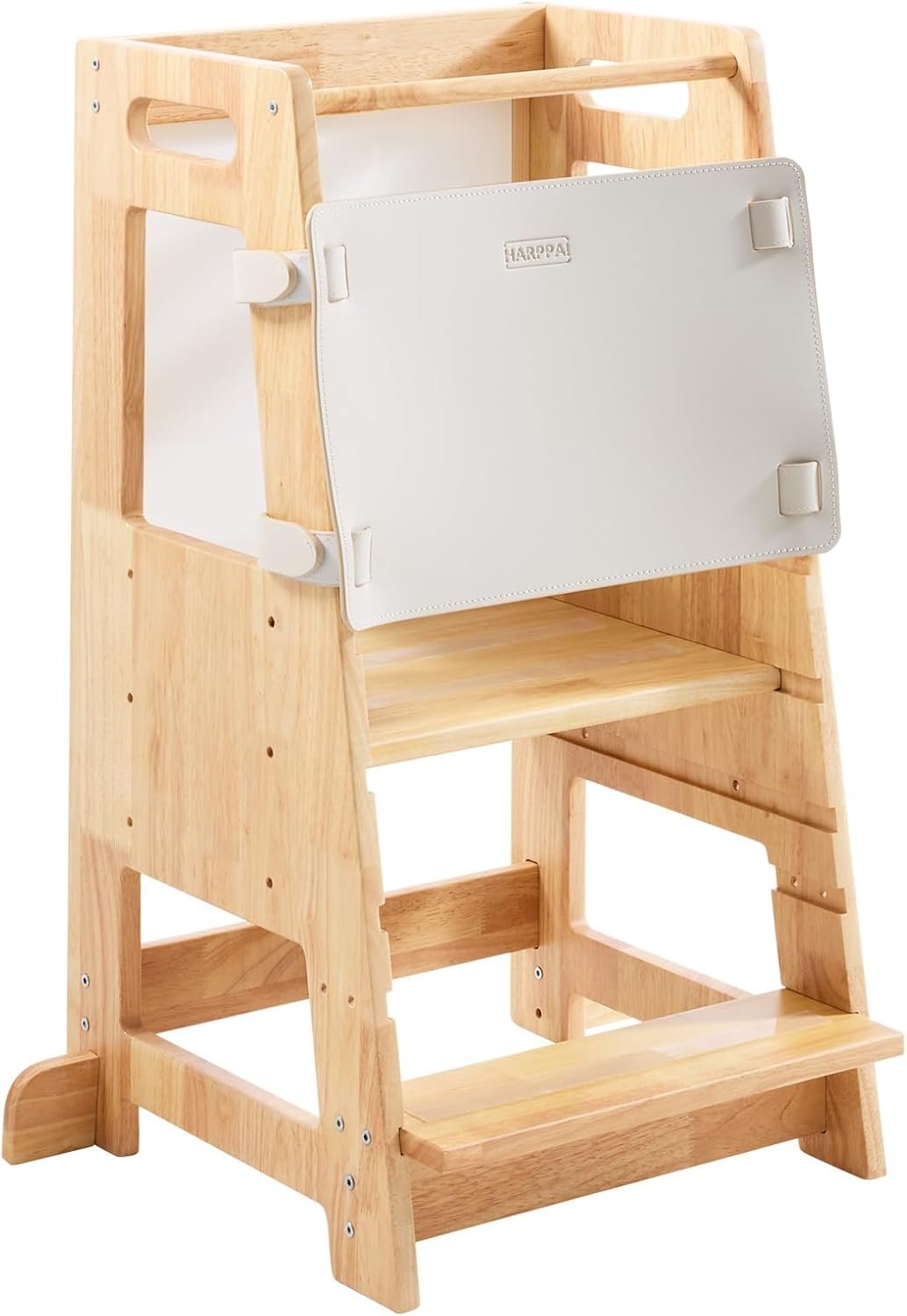 HARPPA Nordo Toddler Tower with Chalkboard，Kitchen Learning Helper, Natural
