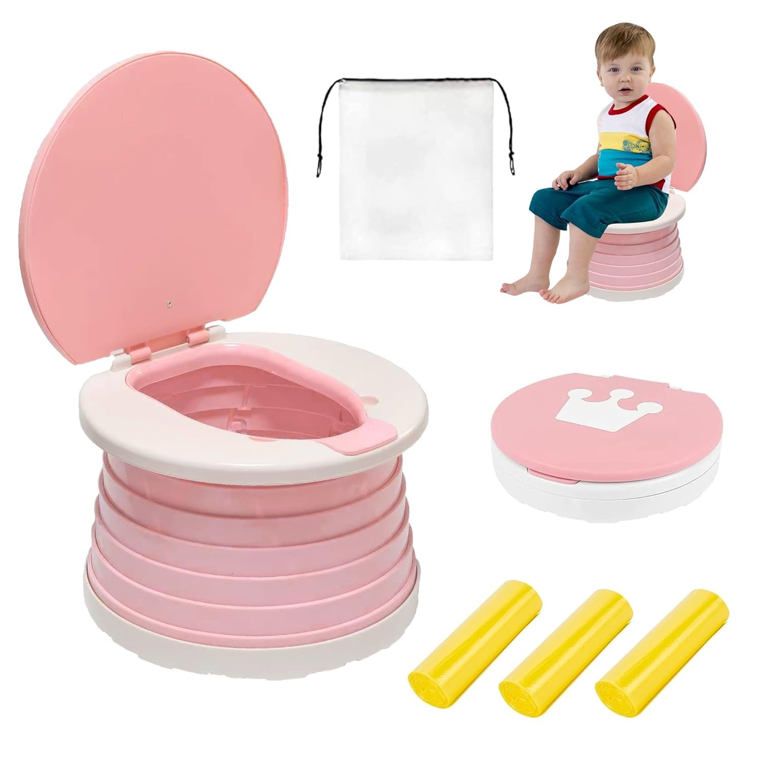 Portable Potty for Toddler,Travel Potty Seat for Toddler,Travel Toilet Kids