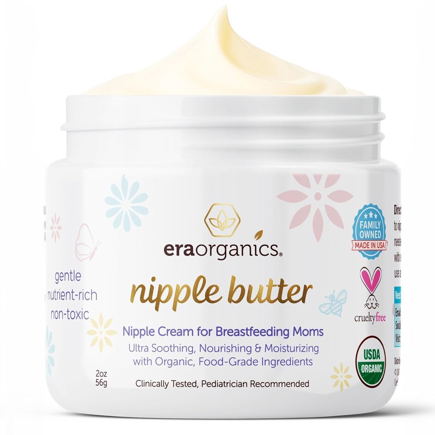 USDA Organic Nipple Cream for Breastfeeding – Lanolin-Free Nipple Butter